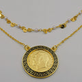 24K Gold Plated 2 Layer Pearl Ver.sace Necklace - Offer Hunts