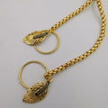 24K Gold Plated Dual Leaf Danglers Necklace - Offer Hunts