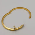 24K Gold Plated Stainless Steel Pin Bracelet [ 50mm Diameter] - Offer Hunts