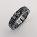 Black Stainless Steel Wedding Band Ring - Unisex