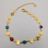 21K Gold Plated Colorful Rhombus Anklet