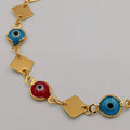21K Gold Plated Colorful Rhombus Anklet