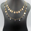 24K Gold Plated Colorful Stones Dual Layer Necklace