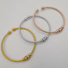 24K Gold Plated Bracelet Set [3-Pieces] - Adjustable Size - Style 8