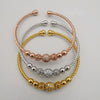 24K Gold Plated Bracelet Set [3-Pieces] - Adjustable Size - Style 9