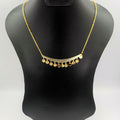 24K Gold Plated Crescent Danglers Necklace
