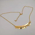 24K Gold Plated Crescent Danglers Necklace