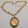 24K Gold Plated Camay Horn Chain Necklace