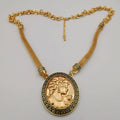 24K Gold Plated Camay Bi-Chain Necklace