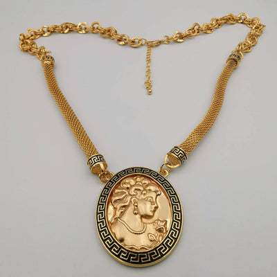 24K Gold Plated Camay Bi-Chain Necklace
