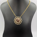 24K Gold Plated Coin Crystal Necklace - [JG Design Style 2]