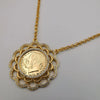 24K Gold Plated Coin Crystal Necklace - [JG Design Style 2]