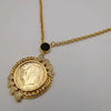 24K Gold Plated Coin Crystal Necklace - [JG Design Style 4]