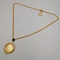 24K Gold Plated Coin Crystal Necklace - [JG Design Style 4]