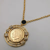 24K Gold Plated Coin Crystal Necklace - [JG Design Style 5]