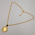 24K Gold Plated Coin Crystal Necklace - [JG Design Style 3]