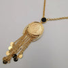 24K Gold Plated Coin Crystal Necklace - [JG Design Style 6]
