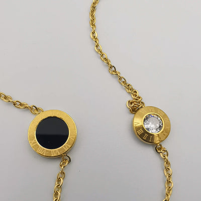24K Gold Plated Stainless Steel Long Chain Necklace [Style 1]