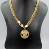24K Rose Gold Plated Versa.ce Chain Necklace