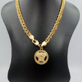 24K Rose Gold Plated Versa.ce Chain Necklace