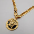 24K Rose Gold Plated Versa.ce Chain Necklace