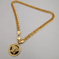 24K Rose Gold Plated Versa.ce Chain Necklace