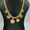 24K Rose Gold Plated 6 Coin Chain Necklace