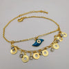 24K Gold Plated Turquoise Eye Anklet
