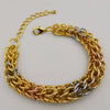 24K Gold Plated Thick Chain Bracelet - Tri-color