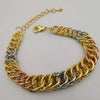 24K Gold Plated Snake Chain Bracelet - Tri-color