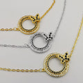 24K Gold [3 Piece Set] Round Butterfly Bracelet