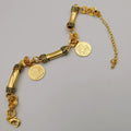 24K Gold Plated Coin Horn Bracelet