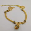 24K Gold Plated Egg Roped Coin Bracelet