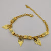 24K Gold Plated Leaf Bar Bracelet