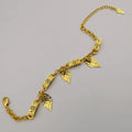 24K Gold Plated Leaf Bar Bracelet