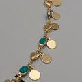 18K Gold Plated Turquoise Blue Dot Necklace