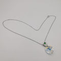 24K Gold Plated Swarovs.ki Heart Crystal Necklace - Clear/Silver/Butterfly