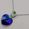 24K Gold Plated Swarovs.ki Crystal Necklace - Blue/Silver/Butterfly