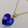 24K Gold Plated Swarovs.ki Crystal Necklace - Blue/Gold/Star