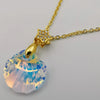 24K Gold Plated Swarovs.ki Shell Crystal Necklace - Clear/Golden/Star