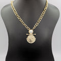 24K Gold Plated Pearl Coin Necklace