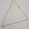 21K Gold Plated Heart Diamond Necklace