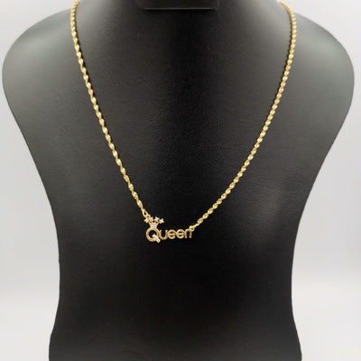 21K Gold Plated Queen Necklace