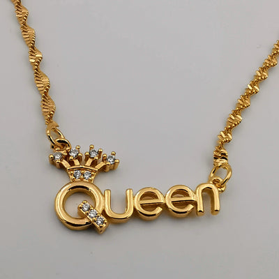 21K Gold Plated Queen Necklace