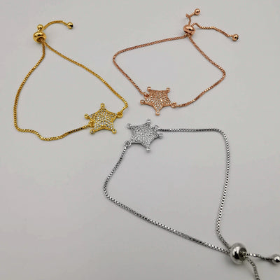 24K Gold Plated Starfish Bracelet Set [3 Pieces]