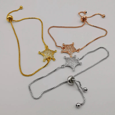 24K Gold Plated Starfish Bracelet Set [3 Pieces]