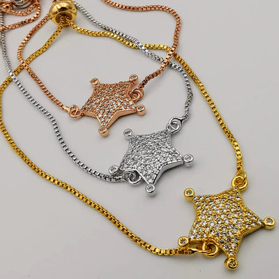 24K Gold Plated Starfish Bracelet Set [3 Pieces]