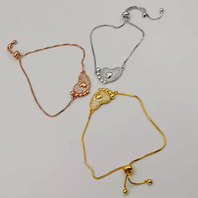 24K Gold [3 Piece Set] Love Paws Bracelet