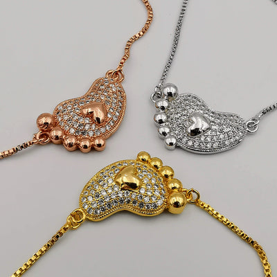 24K Gold [3 Piece Set] Love Paws Bracelet