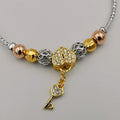 24K Rose Gold Plated Charm Bracelet (STYLE-3)